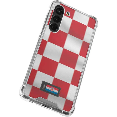 Croatia Soccer Flag Galaxy S23 Plus Clear Case